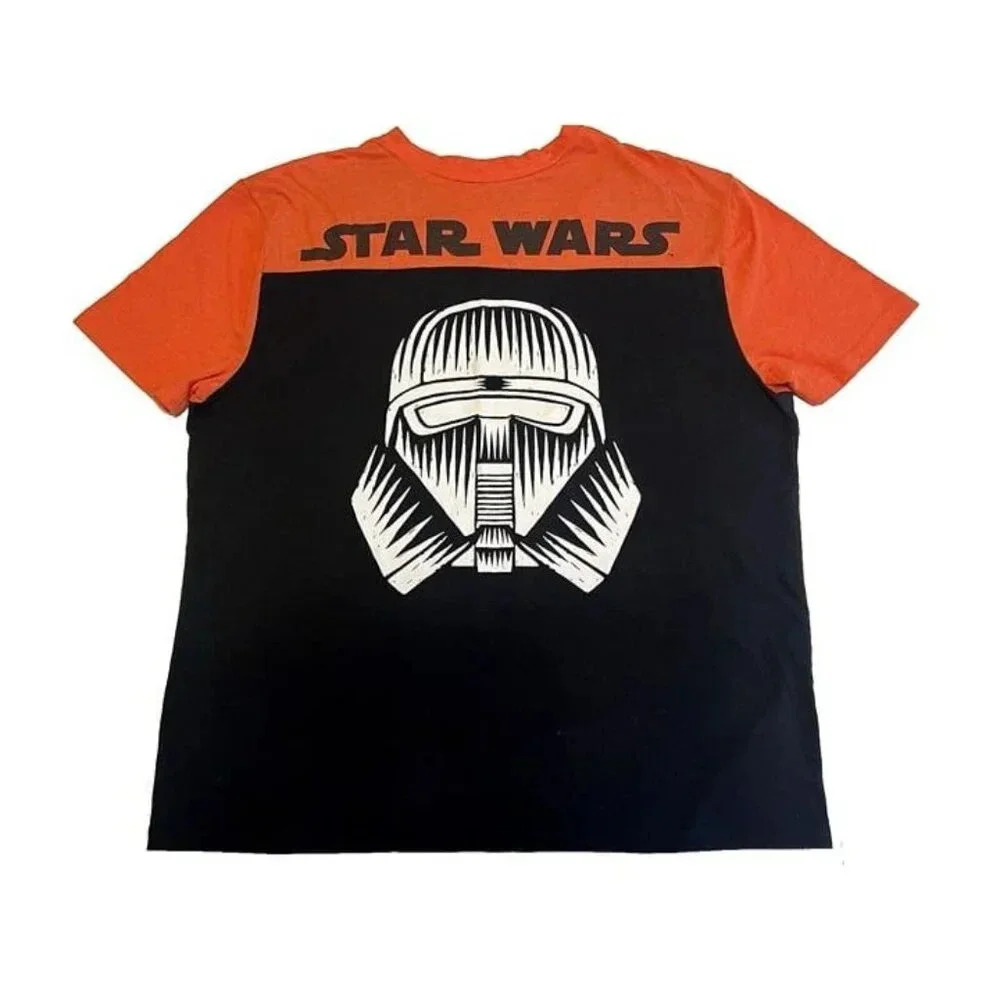 Size Large Disney Parks Star Wars‎ Orange and Black Storm Trooper T-Shirt